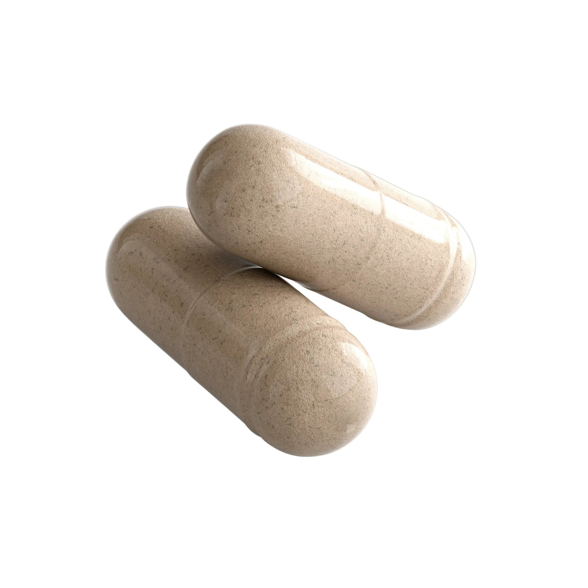 Two KOLLIN Ashwagandha Plus vegetarian capsules close-up view


