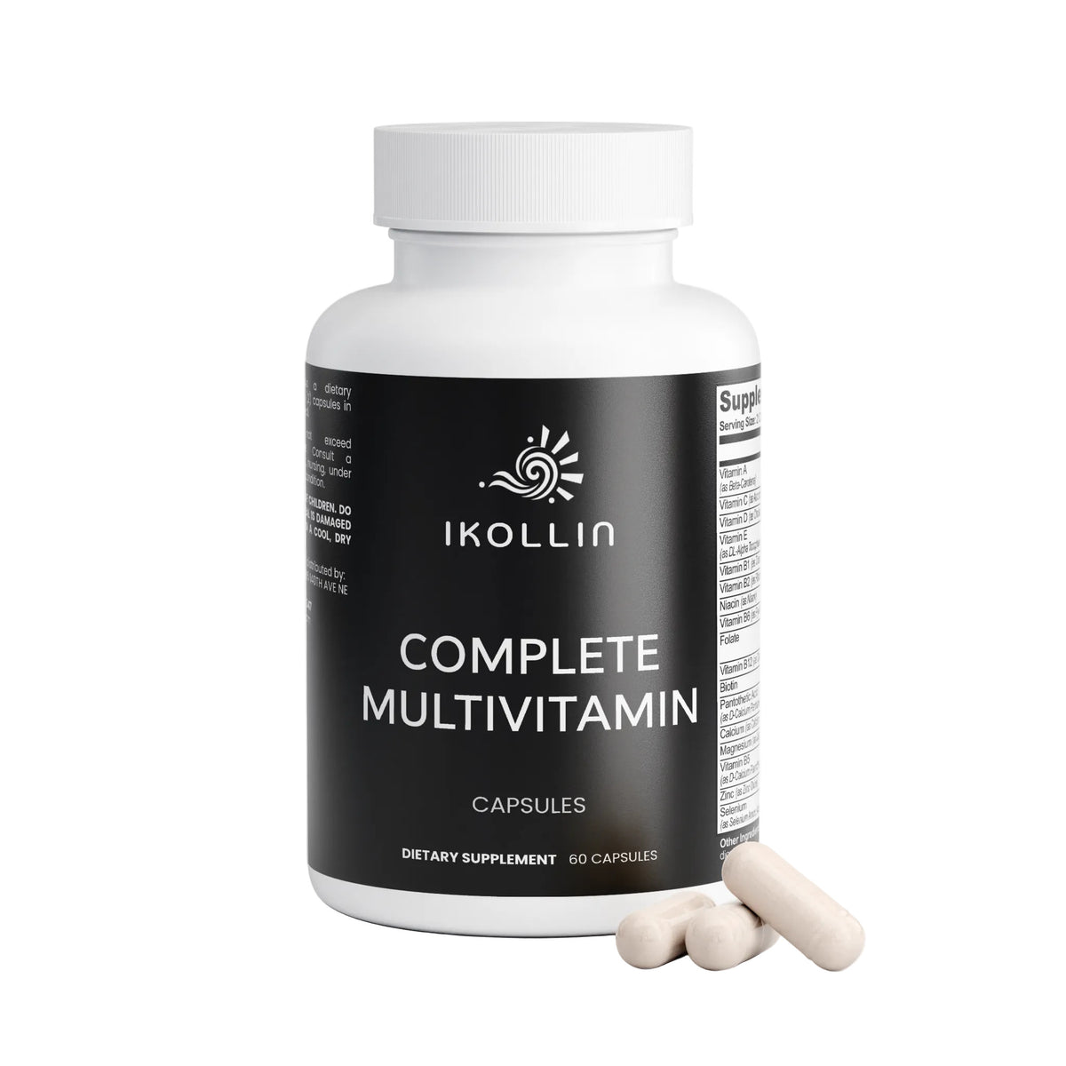 IKOLLIN Complete Multivitamin bottle with capsules on a white background

