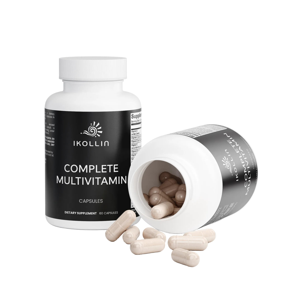 IKOLLIN Complete Multivitamin bottle with capsules on a white background