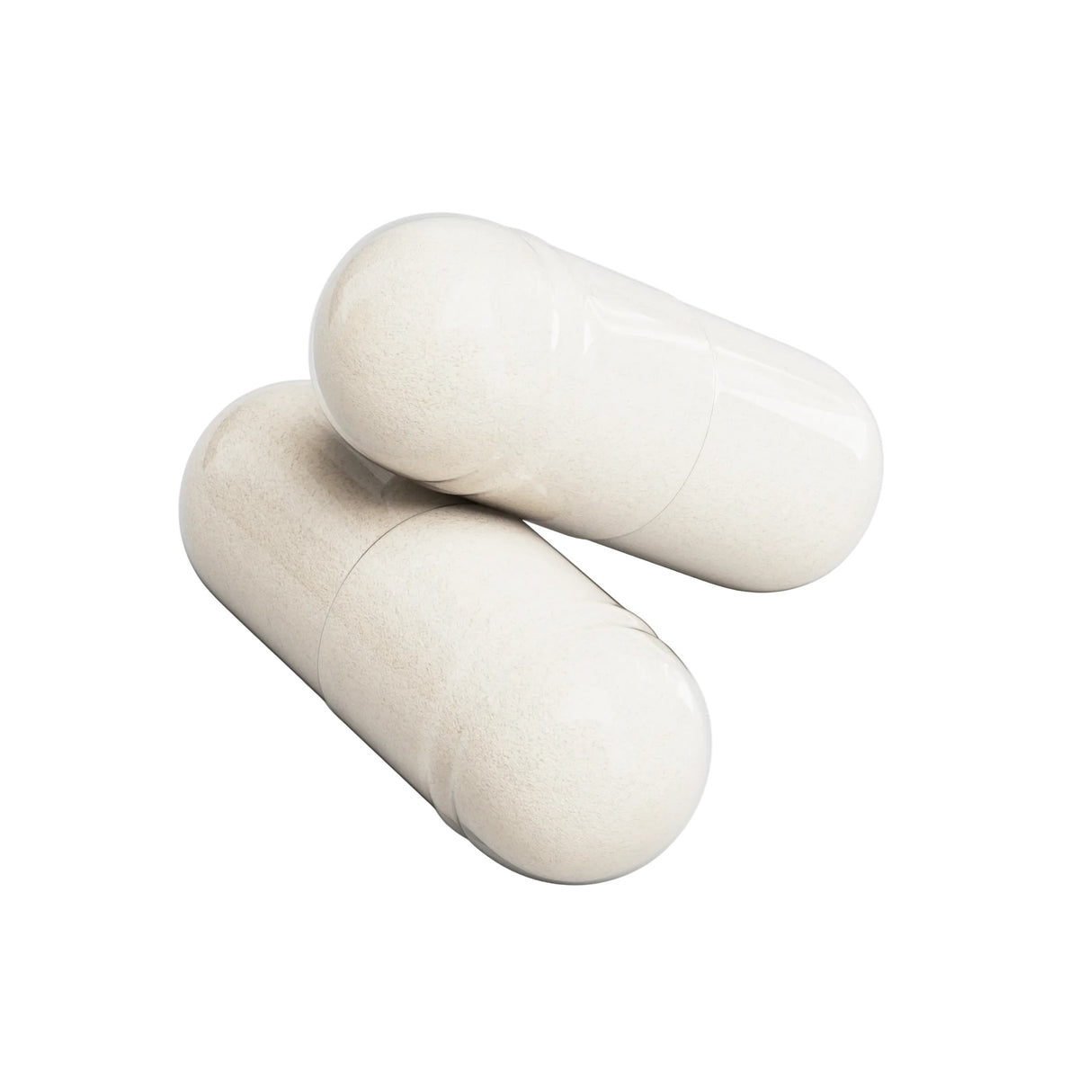 Two white vegetable capsules of IKOLLIN Nitric Oxide supplement